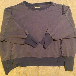 Free People We The Free Camden Sweatshirt Navy Small